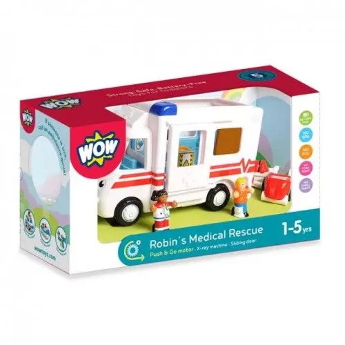 WOW Ambulance de Robin - WOW-10141 - WOW Toys - Voitures, camions, etc. - Le Nuage de Charlotte