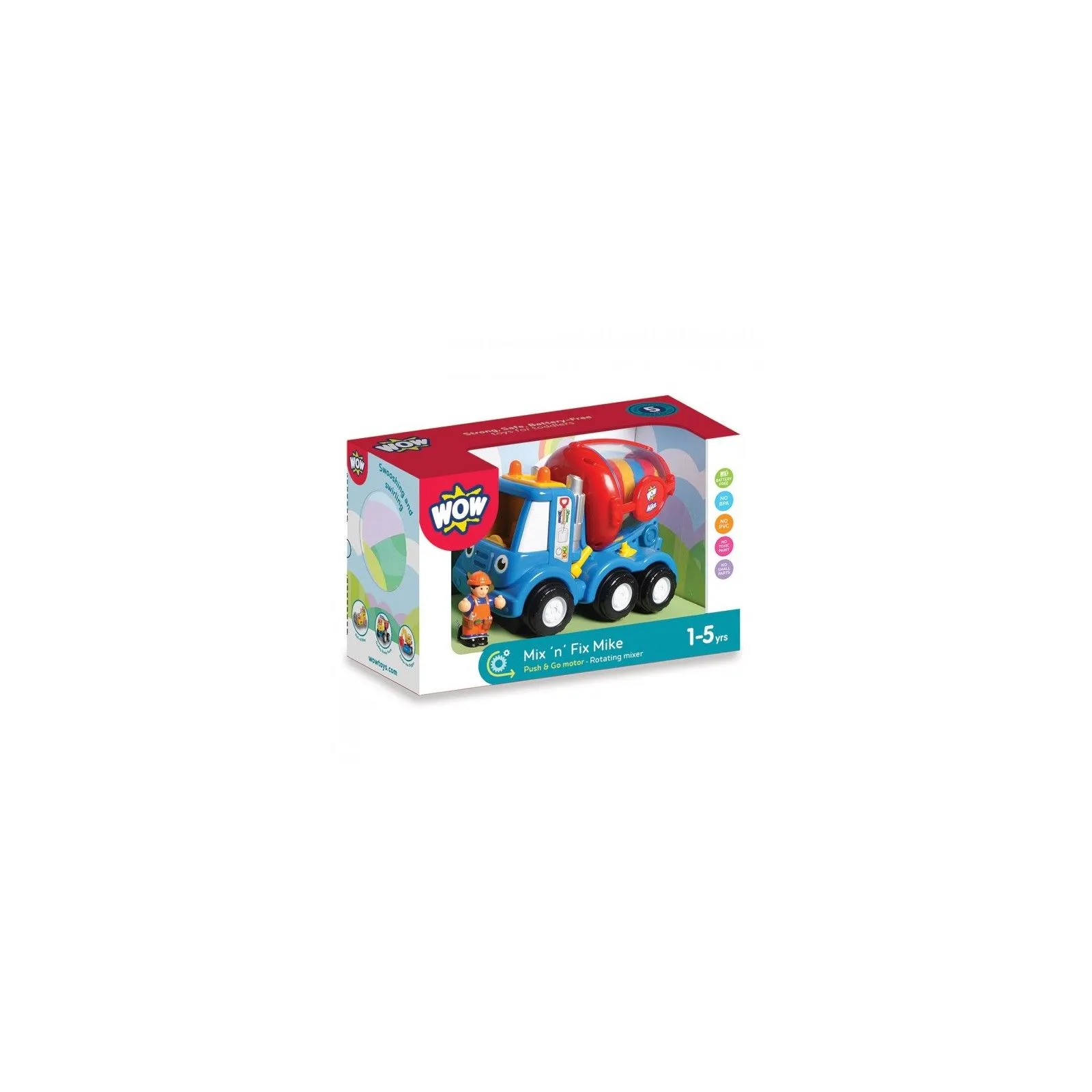 WOW Bétonnière de Mike - WOW-10185 - WOW Toys - Voitures, camions, etc. - Le Nuage de Charlotte