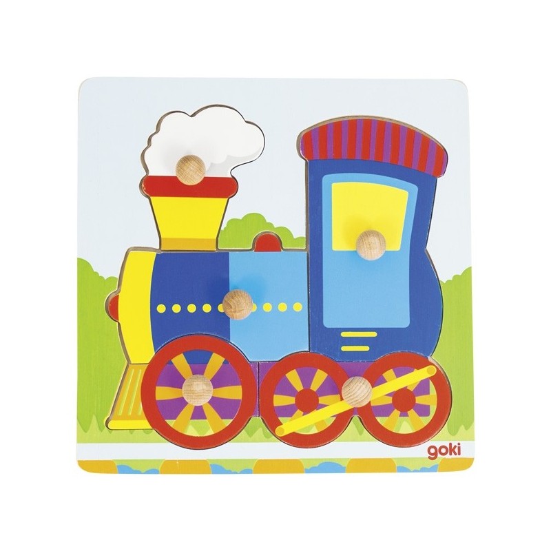 Lift-out puzzle locomotive - GOK-8657551 - Goki - Wooden Puzzles - Le Nuage de Charlotte