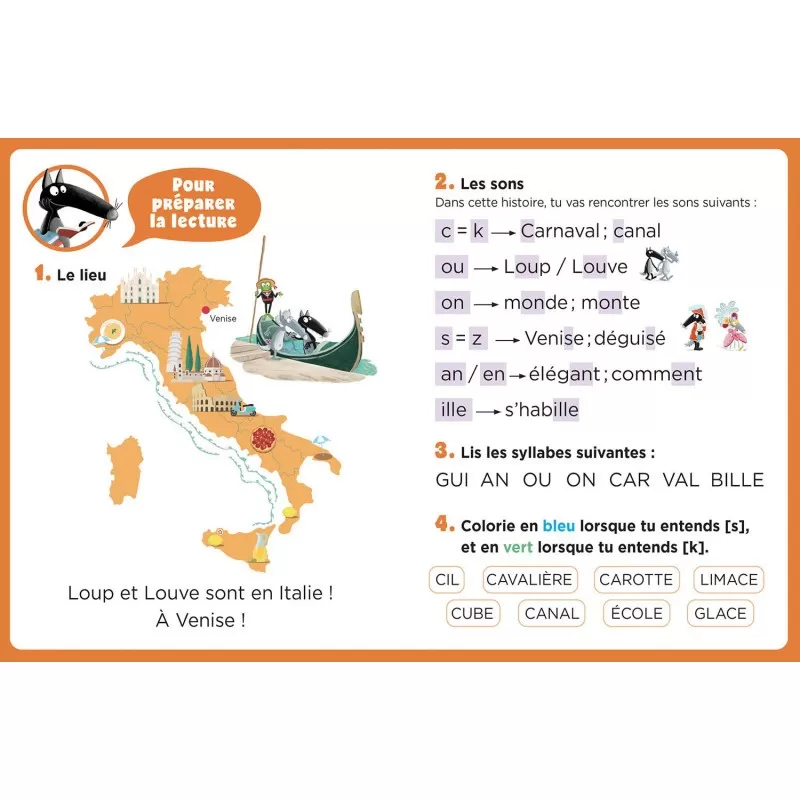 Mes lectures de 1ère primaire avec Loup - Bal masqué à venise - AUZ-9782733898499 - Editions Auzou - Albums et Contes Classiq...