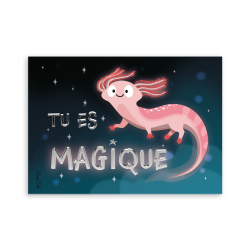 Aline Selli "Tu es magique" Axolotl - EDC-CS1075 - Editions de Cortil - Cards - Le Nuage de Charlotte