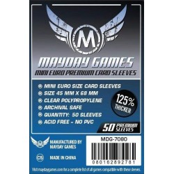 Mayday Sleeves - Mini Euro Card Premium (x50) - MDG-7080 - Mayday Games - Dices, bags and other accessories - Le Nuage de Cha...