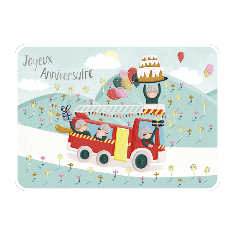 Haas "Bon Anniversaire" Urgence - EDC-3700220136035 - Editions de Cortil - Cartes et invitations - Le Nuage de Charlotte