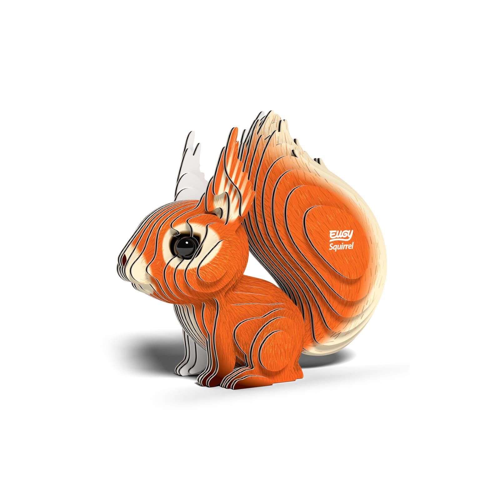EUGY Kiwi Brun – Puzzle 3D N° 001 – Jouet Créatif en Carton Recyclé – pour Enfants dès 6 Ans et Adultes Jusqu'à 99 Ans – Puzzle Éducatif et Écologique