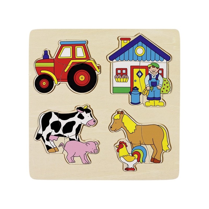 Farm, inlay puzzle - GOK-8657902 - Goki - Wooden Puzzles - Le Nuage de Charlotte