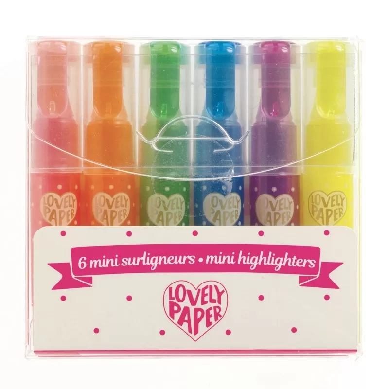 6 mini surligneurs - DJE-DJ03757 - DJECO - Stylos, crayons, ... - Le Nuage de Charlotte