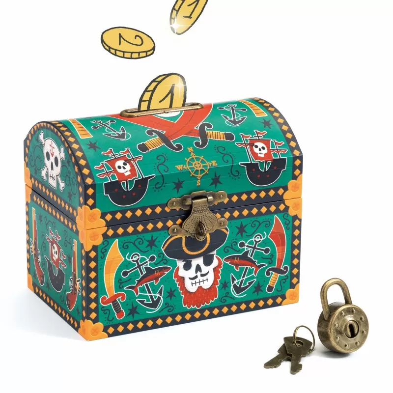 Pirate Money Box - DJE-DJ03331 - Djeco - Money Box and wallet - Le Nuage de Charlotte