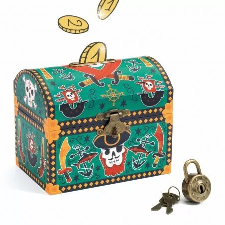 Tirelire Pirate - DJE-DJ03331 - Djeco - Tirelires et portefeuilles - Le Nuage de Charlotte
