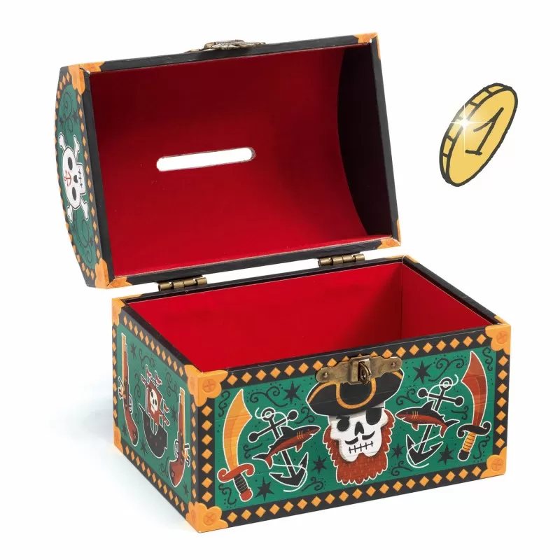 Pirate Money Box - DJE-DJ03331 - Djeco - Money Box and wallet - Le Nuage de Charlotte