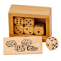 Box of 6 wooden dices - GOK-HS239 - Goki - Dices, bags and other accessories - Le Nuage de Charlotte