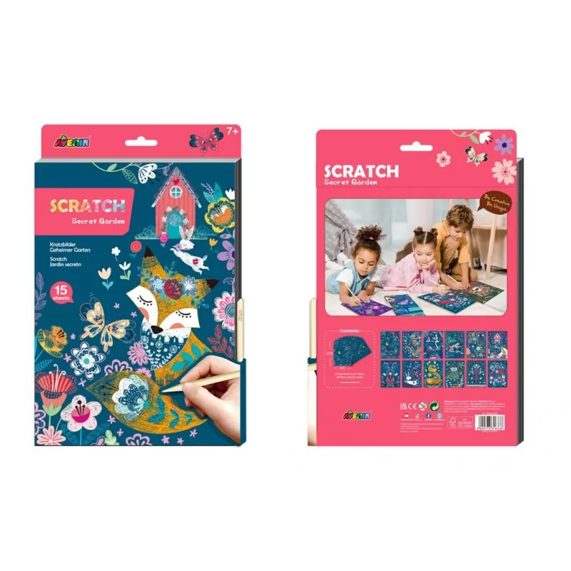 Scratch Art Book A4 - Secret garden - AVE-7331833 - Avenir - Pencils, markers, etc... - Le Nuage de Charlotte