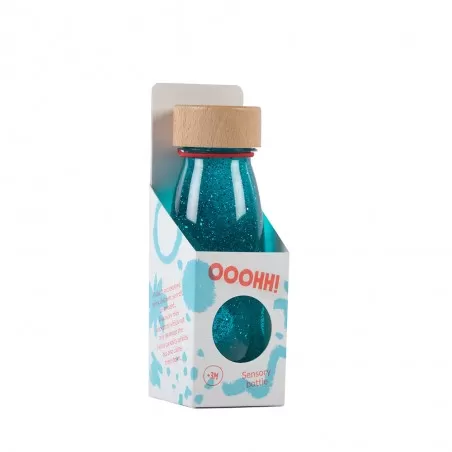 Petit Boum - Bouteille sensorielle Float - Turquoise - PBM-PBFTURQUOISE - Petit Boum - Jouets d'activité - Le Nuage de Charlotte