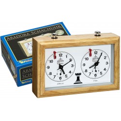 Chess Clock Aradora, mechanical, wooden housing - PHIL-4680 - Philos - Dices, bags and other accessories - Le Nuage de Charlotte