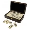 Domino, double 9, en boîte avec aspect noyer - PHIL-3627 - Philos - Jeux de société - Le Nuage de Charlotte