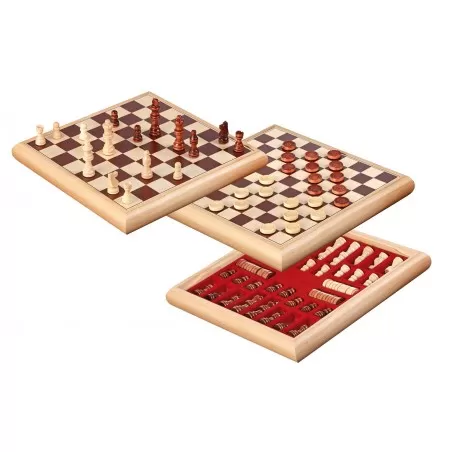 Checkers Chess Set, wooden box, 35 mm case - PHIL-2803 - Philos - Board Games - Le Nuage de Charlotte