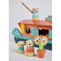 Little Otter Canal Boat - TLT-8339 - Tender Leaf Toys - Figures and accessories - Le Nuage de Charlotte