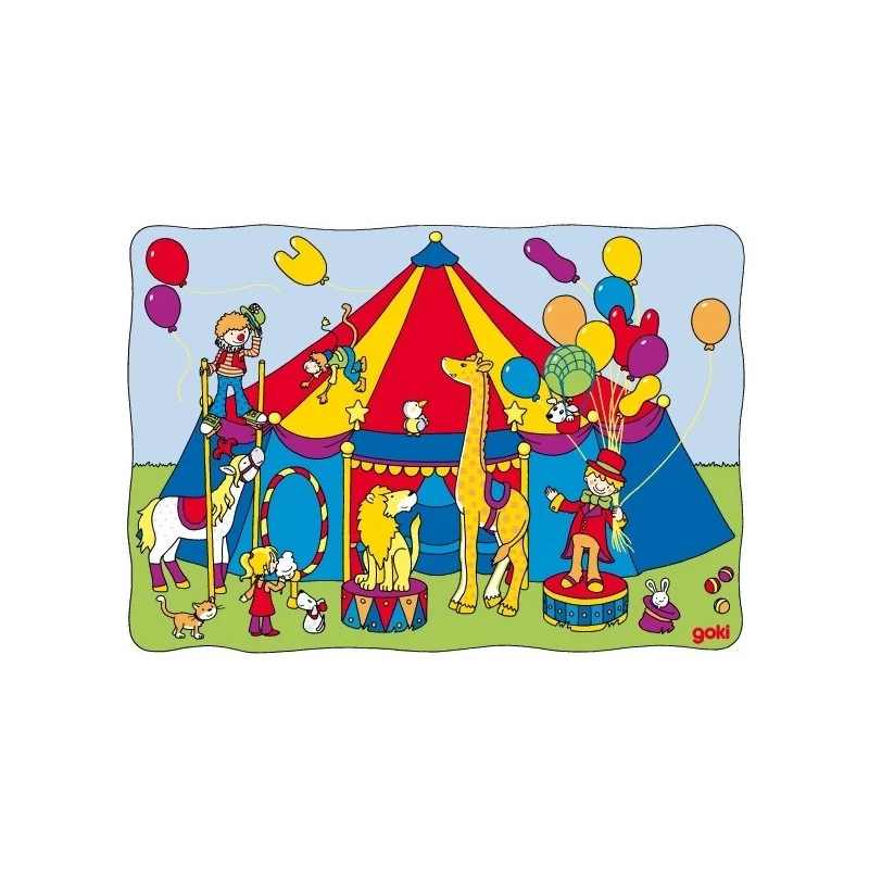 Sliding puzzle, circus show - GOK-8657595 - Goki - Wooden Puzzles - Le Nuage de Charlotte