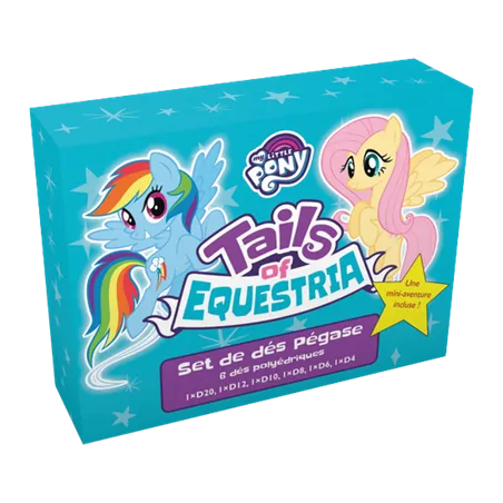 Tails of Equestria : Set de Dés Pégase [6 dés] - BLB-BBETOEA02 - Black Book Editions - Dés, sacs et autres accessoires - Le N...