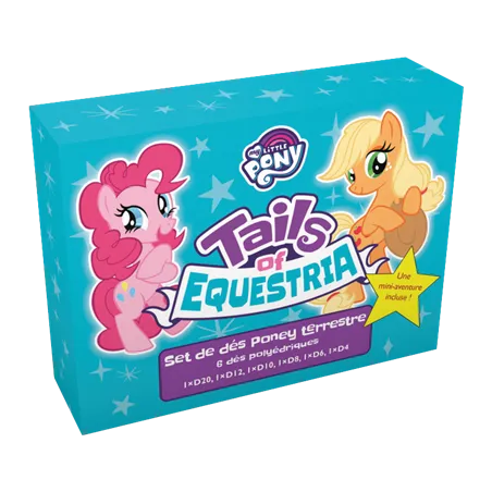 Tails of Equestria : Set de Dés Poney Terrestre [6 dés] - BLB-BBETOEA01 - Black Book Editions - Dés, sacs et autres accessoir...
