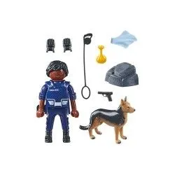 Policier avec chien de recherche - PLAY-71162 - Playmobil - Playmobil - Le Nuage de Charlotte