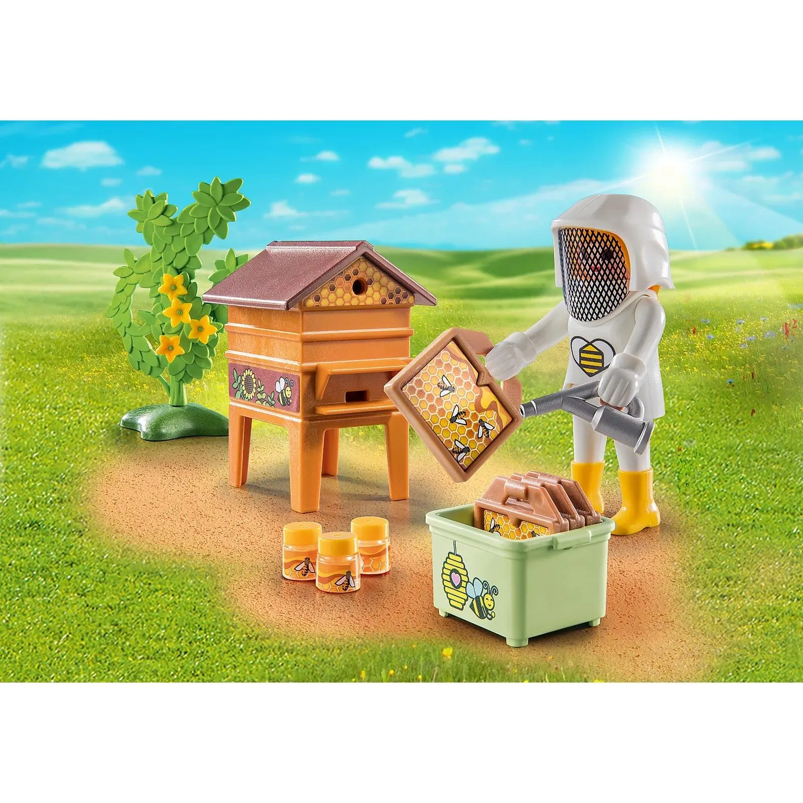 Beekeeper with beehive - PLAY-71253 - Playmobil - Playmobil - Le Nuage de Charlotte
