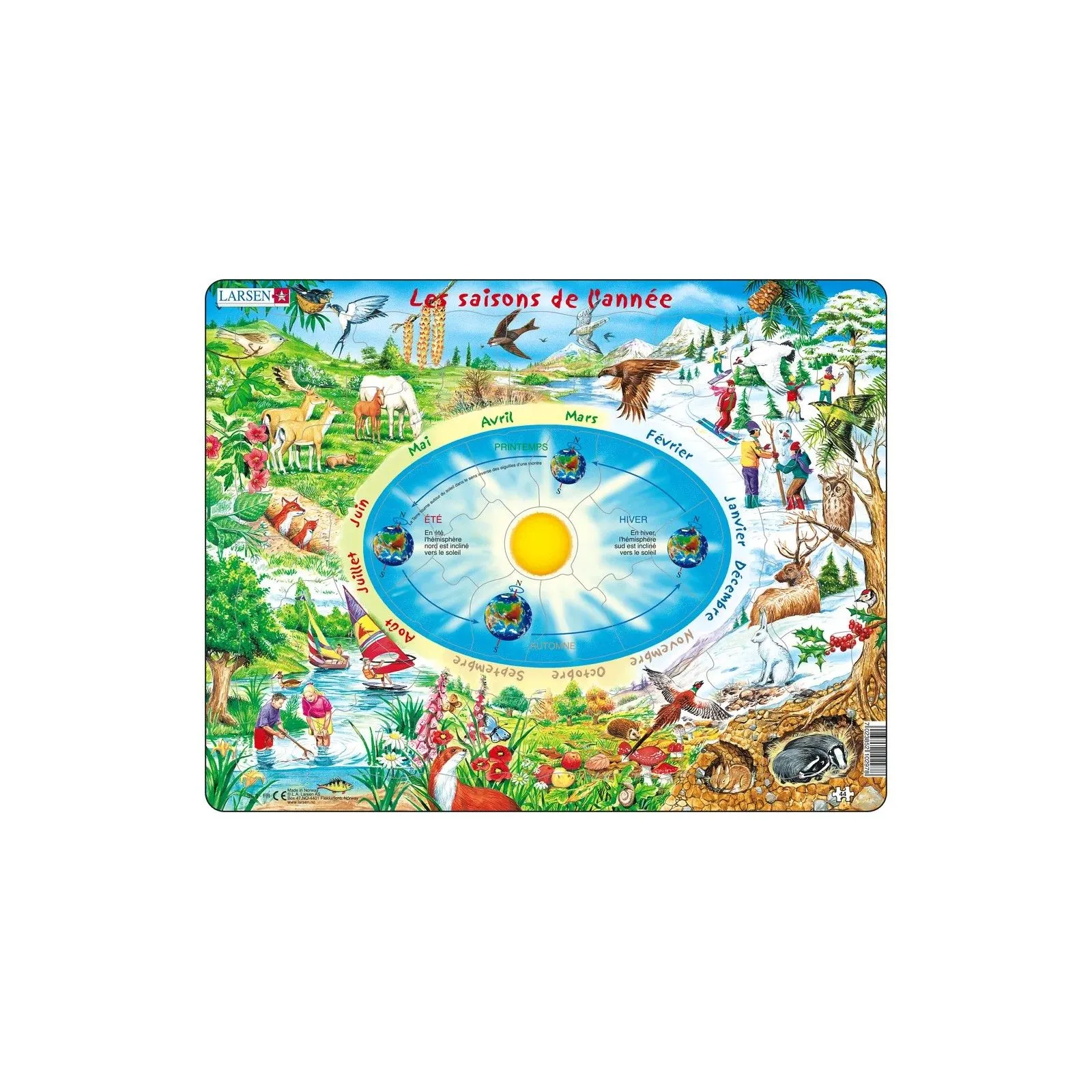 The Seasons of the Year - 44 pieces (FR) - LARS-SS3-FR - Educa Borras - Puzzles for little ones - Le Nuage de Charlotte