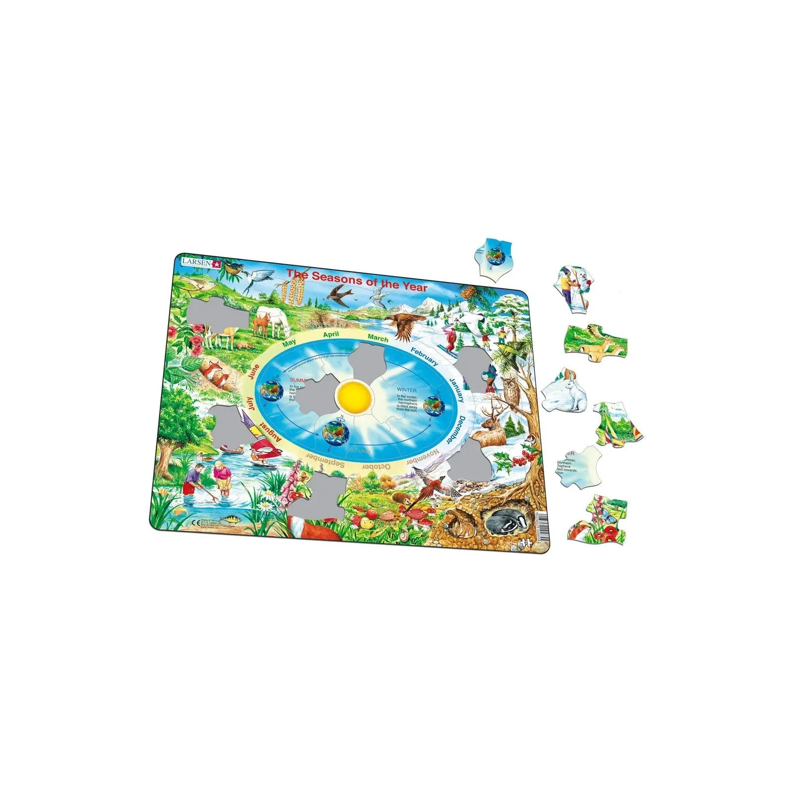 Les saisons de l'année - 44 pièces (FR) - LARS-SS3-FR - Educa Borras - Puzzles pour les petits - Le Nuage de Charlotte