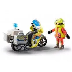 Emergency doctor with motorbike and light effect - PLAY-71205 - Playmobil - Playmobil - Le Nuage de Charlotte