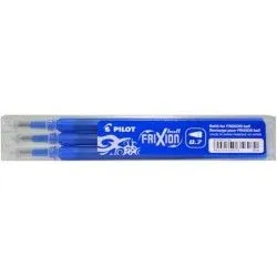 Recharge "Frixion Ball & Clicker" 0,7mm, Set de 3 pièces - bleu - PILO-BLS-FR7-L-3S - Pilot - Stylos, crayons, ... - Le Nuage...