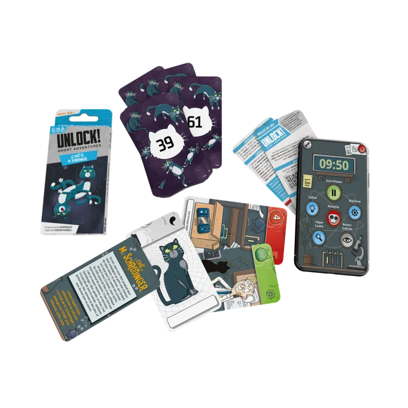 Unlock! Short 8 - Le Chat de M. Schrödinger - SPC-191679 - Z-Man - Board Games - Le Nuage de Charlotte
