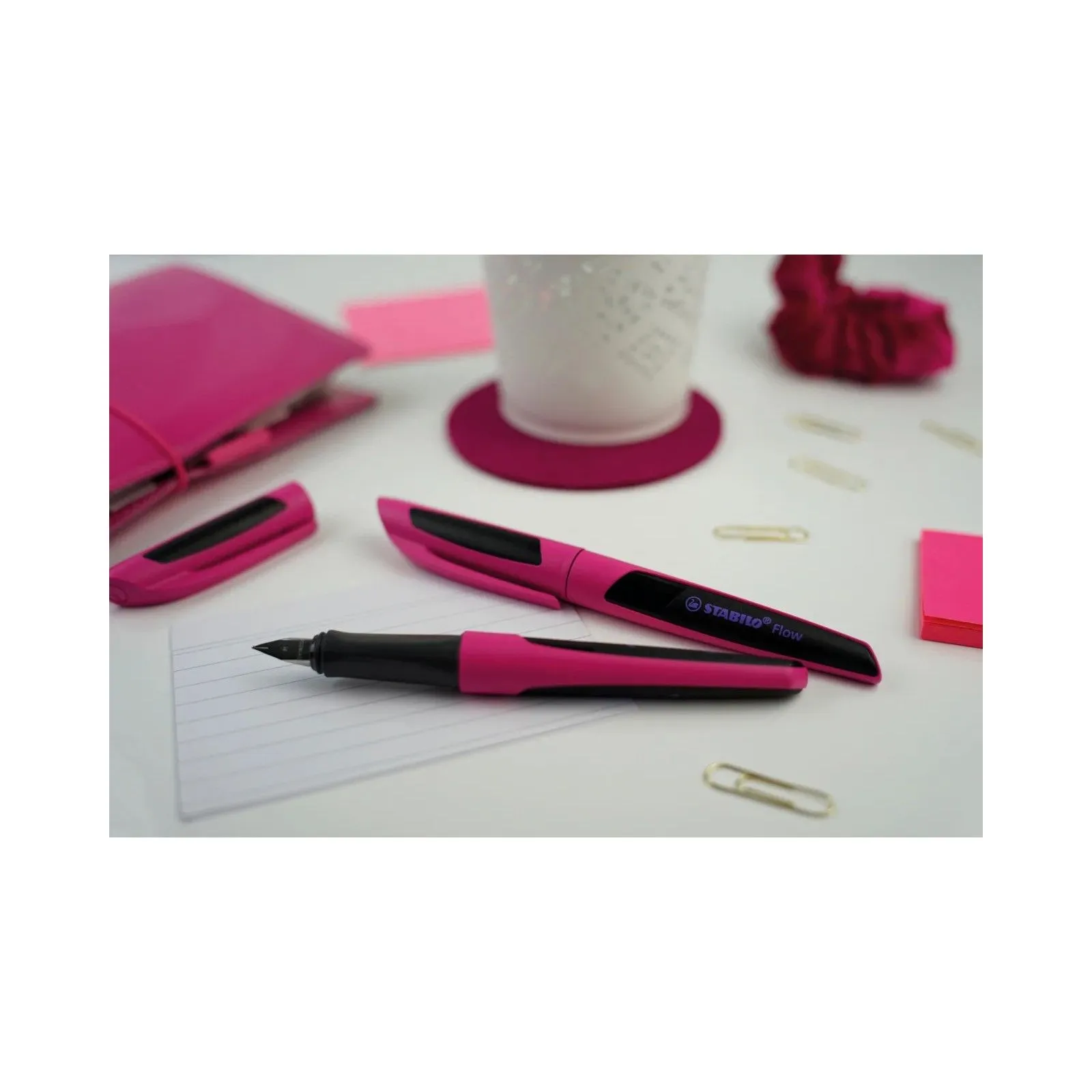 Stylo-plume STABILO Flow SPORTY berry 0.5mm - STAB-5071/2-41 - Stabilo - Stylos, crayons, ... - Le Nuage de Charlotte