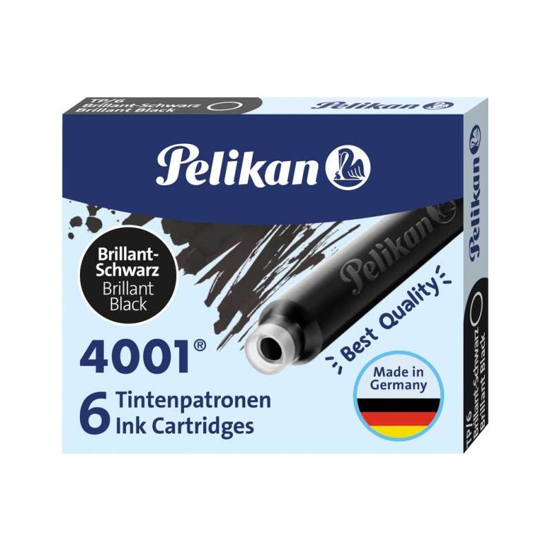 Acheter Pelikan 4001 GTP/5 - Box of 6 black cartridges - Pens, pe