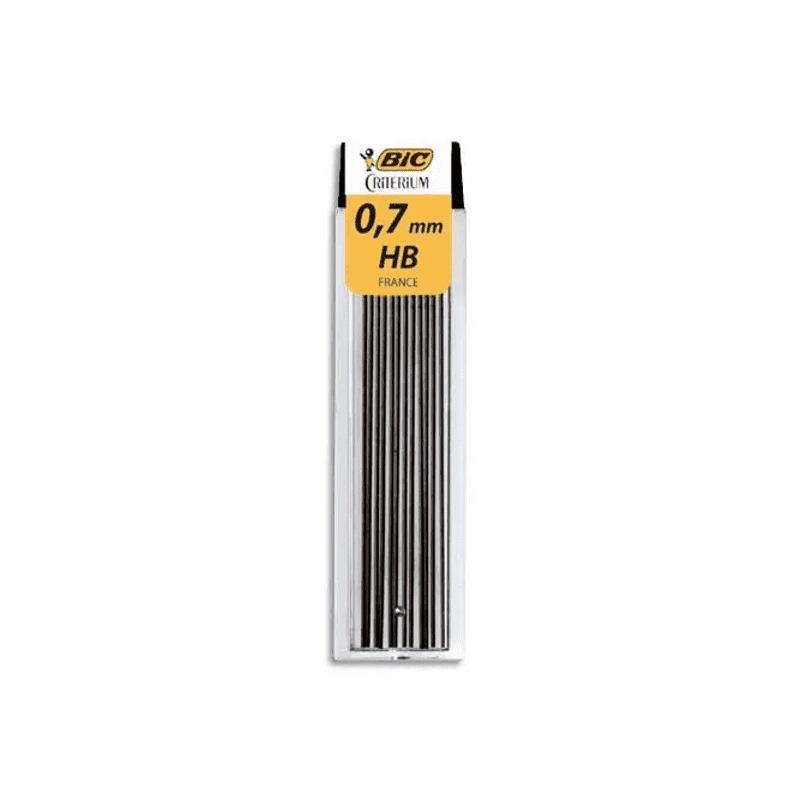 Mines BIC Critérium HB 0.5 Mm - Lot De 12 Mines Pour Porte-mines, étui Pratique