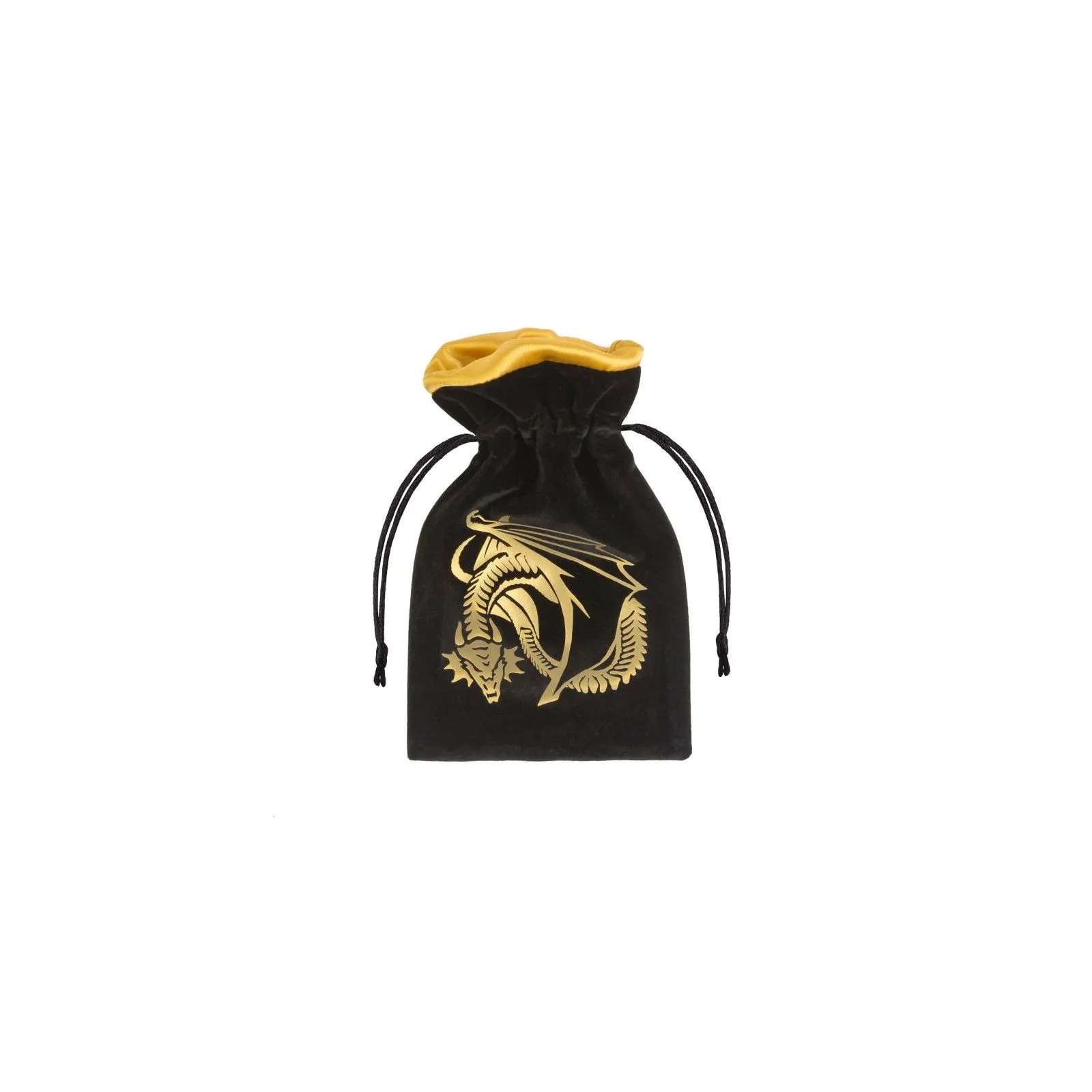 Dragon Black & golden Velour Dice Bag - QWO-BDRA201 - Q Workshop - Dices, bags and other accessories - Le Nuage de Charlotte