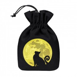 Cats Dice Pouch - The Mooncat - Glow in the Dark - QWO-BCAT201 - Q Workshop - Dices, bags and other accessories - Le Nuage de...