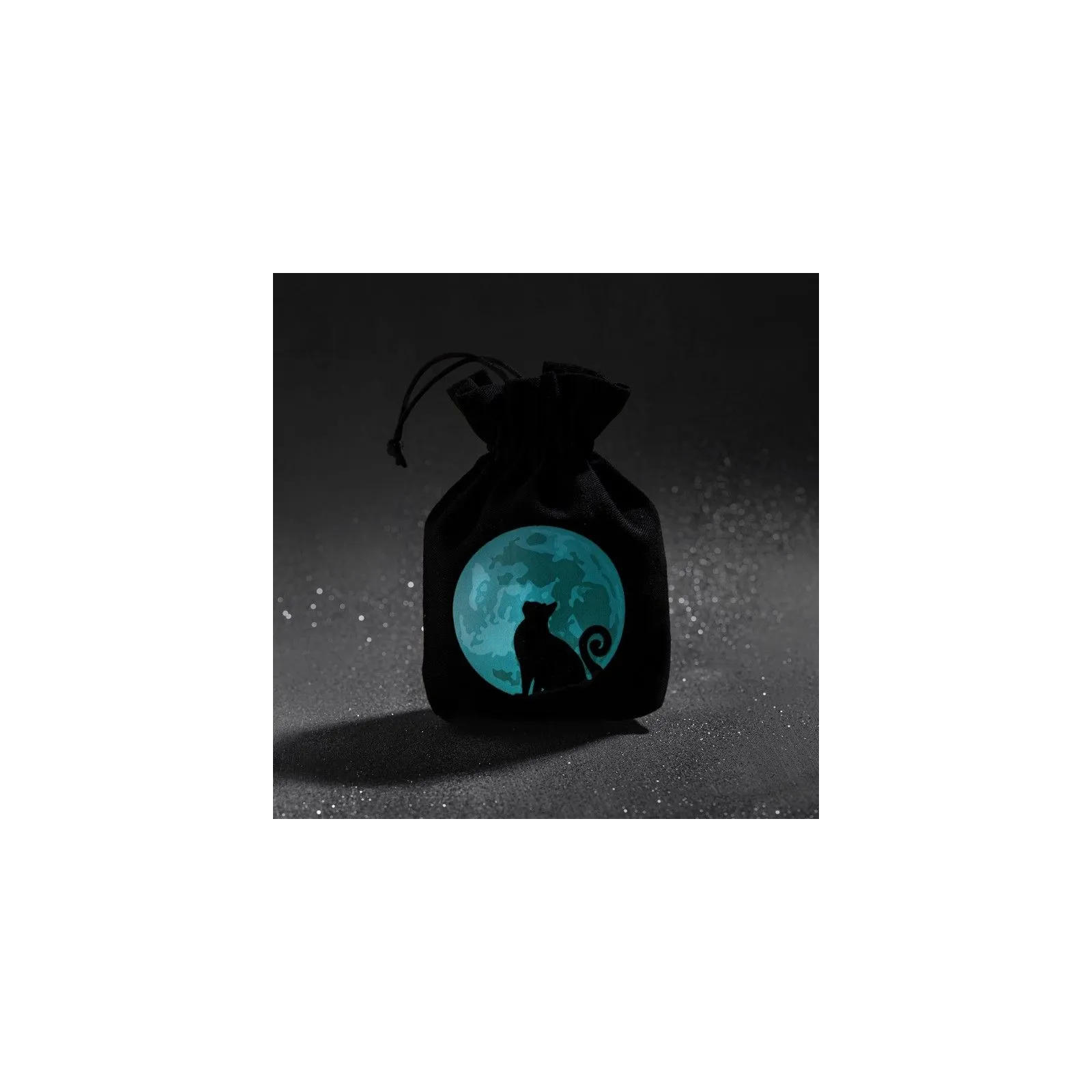 Cats Dice Pouch - The Mooncat - Glow in the Dark - QWO-BCAT201 - Q Workshop - Dices, bags and other accessories - Le Nuage de...