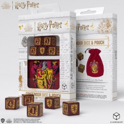 Harry Potter - Gryffindor Dice & Pouch [5 dices] - QWO-190142/2023/1/A/D6B - Q Workshop - Dices, bags and other accessories -...