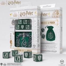 Harry Potter - Slytherin Dice & Pouch [5 dices] - QWO-190142/2023/2/A/D6B - Q Workshop - Dices, bags and other accessories - ...