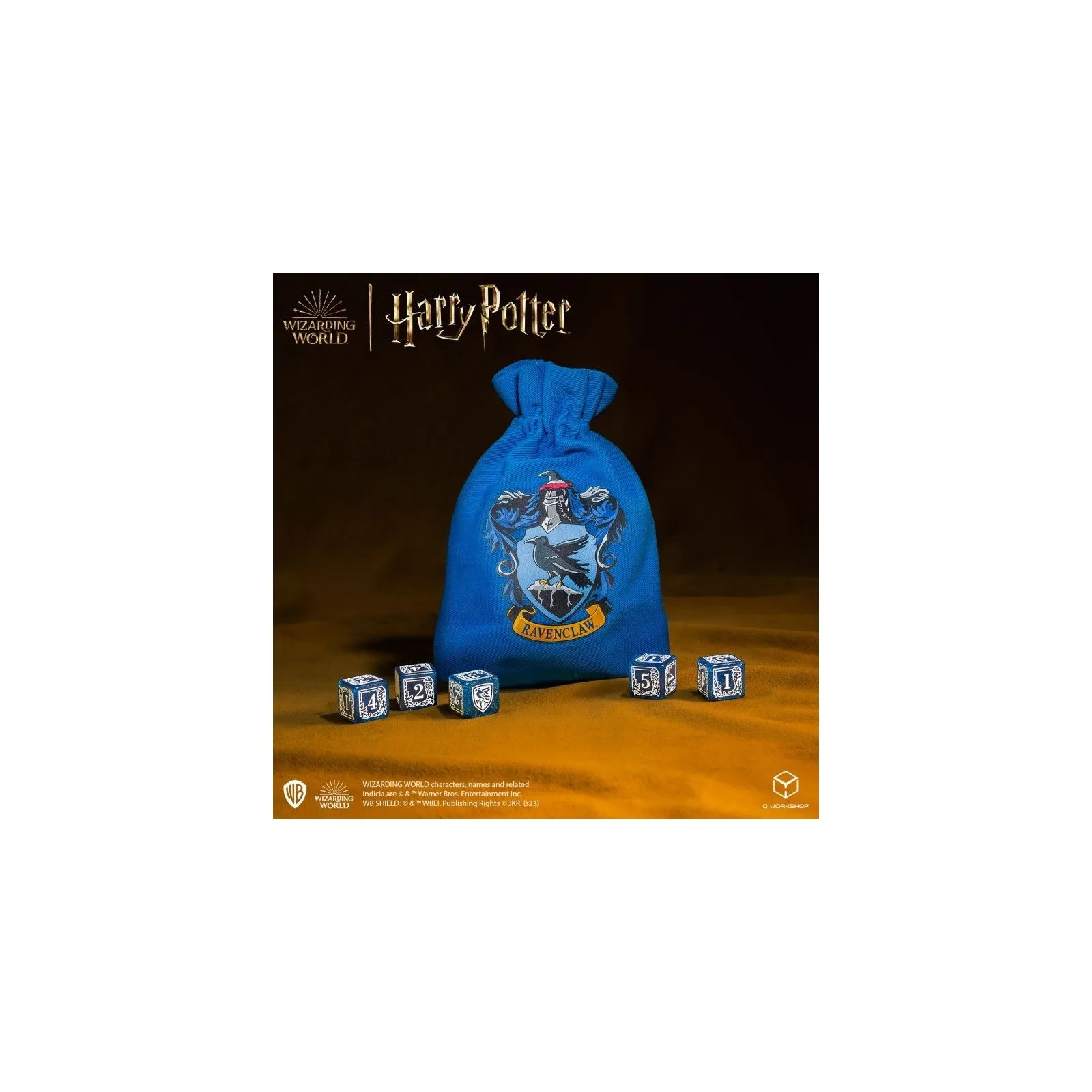 Harry Potter - Ravenclaw Dice & Pouch [5 dices] - QWO-190142/2023/3/A/D6B - Q Workshop - Dices, bags and other accessories - ...