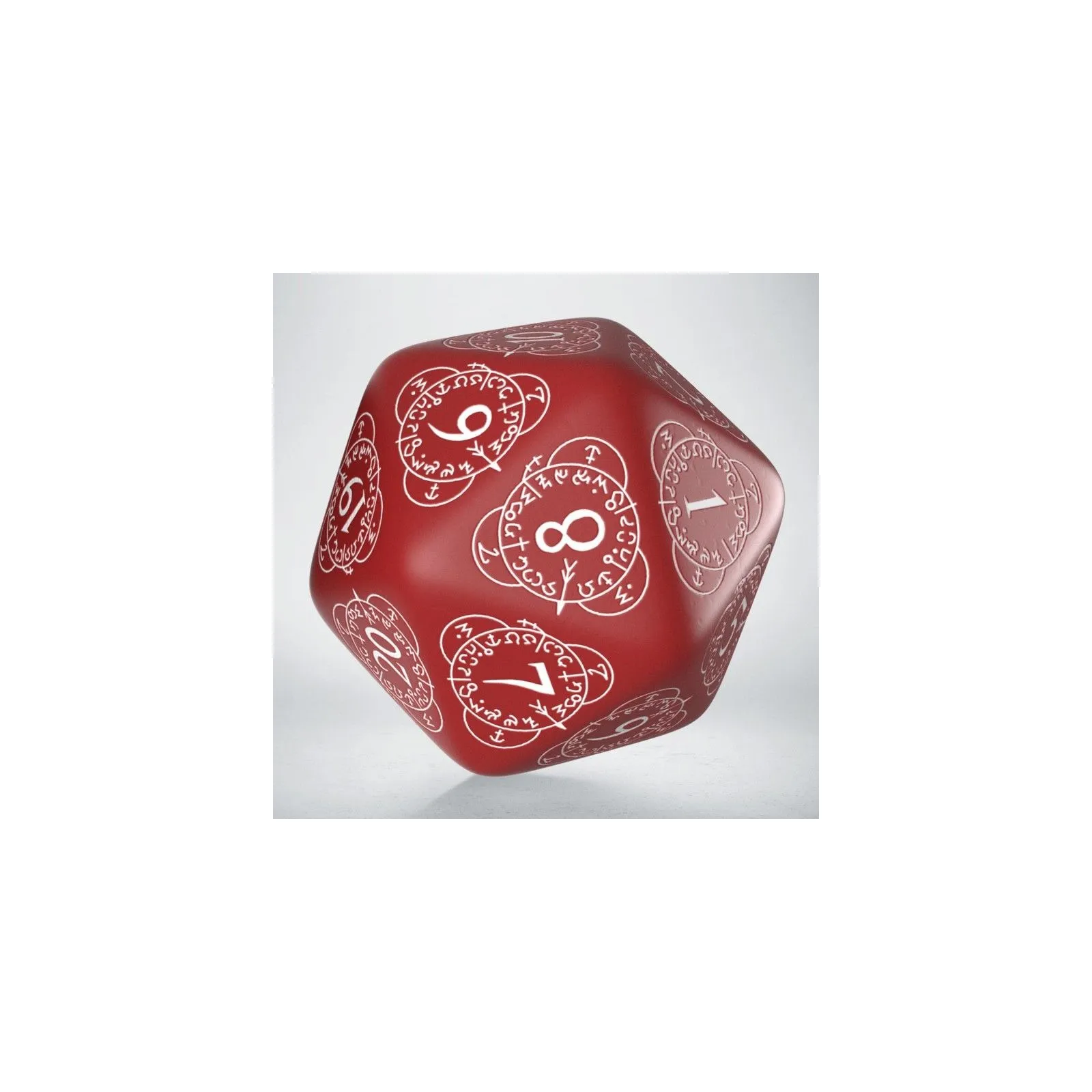 D20 Level Counter - Red & white - QWO-20LEV03 - Q Workshop - Dices, bags and other accessories - Le Nuage de Charlotte