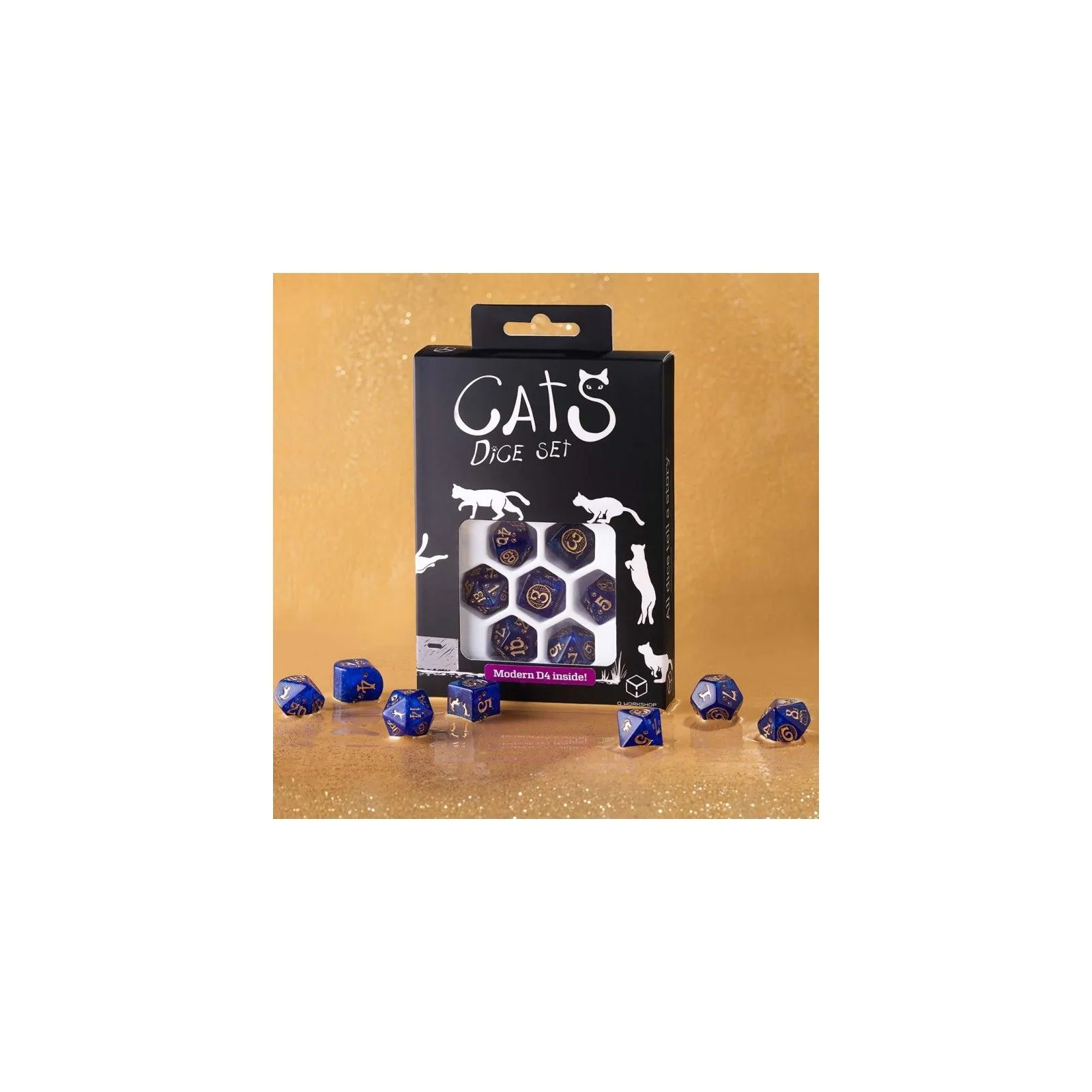 CATS Modern Dice Set: Meowster [7 dices] - QWO-RCAT04 - Q Workshop - Dices, bags and other accessories - Le Nuage de Charlotte