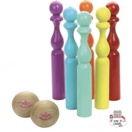 6 lacquered skittles - VIL-4049S - Vilac - Outdoor Play - Le Nuage de Charlotte