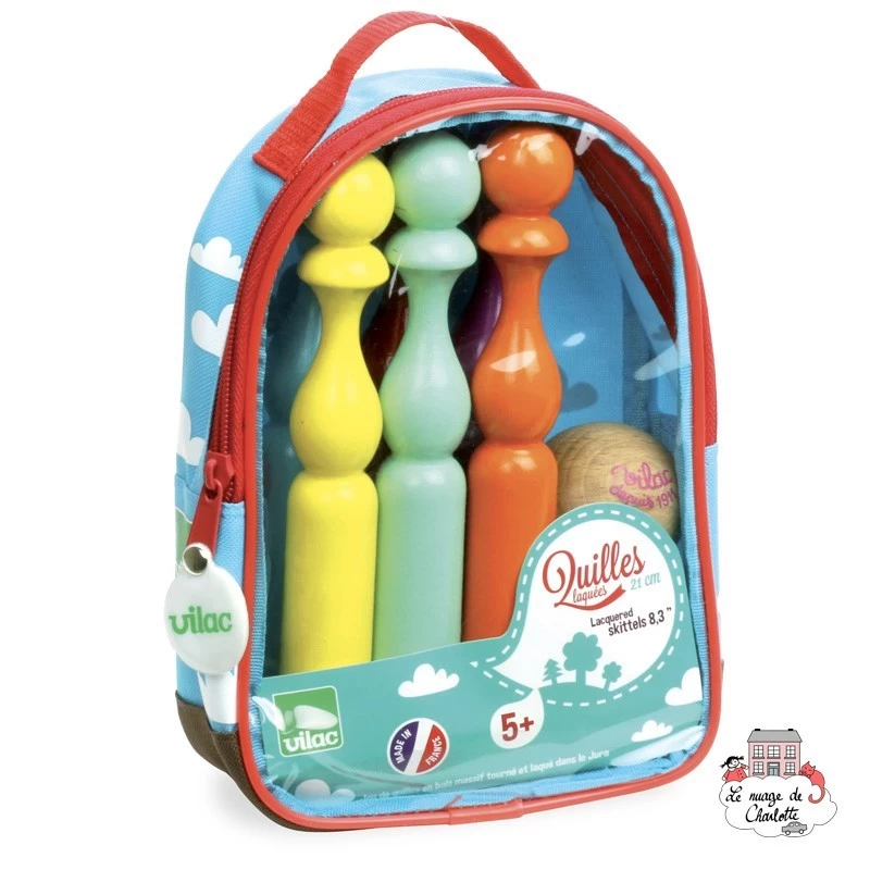6 lacquered skittles - VIL-4049S - Vilac - Outdoor Play - Le Nuage de Charlotte