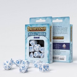 Pathfinder Reign of Winter Dice Set - White & blue [7 dices] - QWO-SPAT11 - Q Workshop - Dices, bags and other accessories - ...