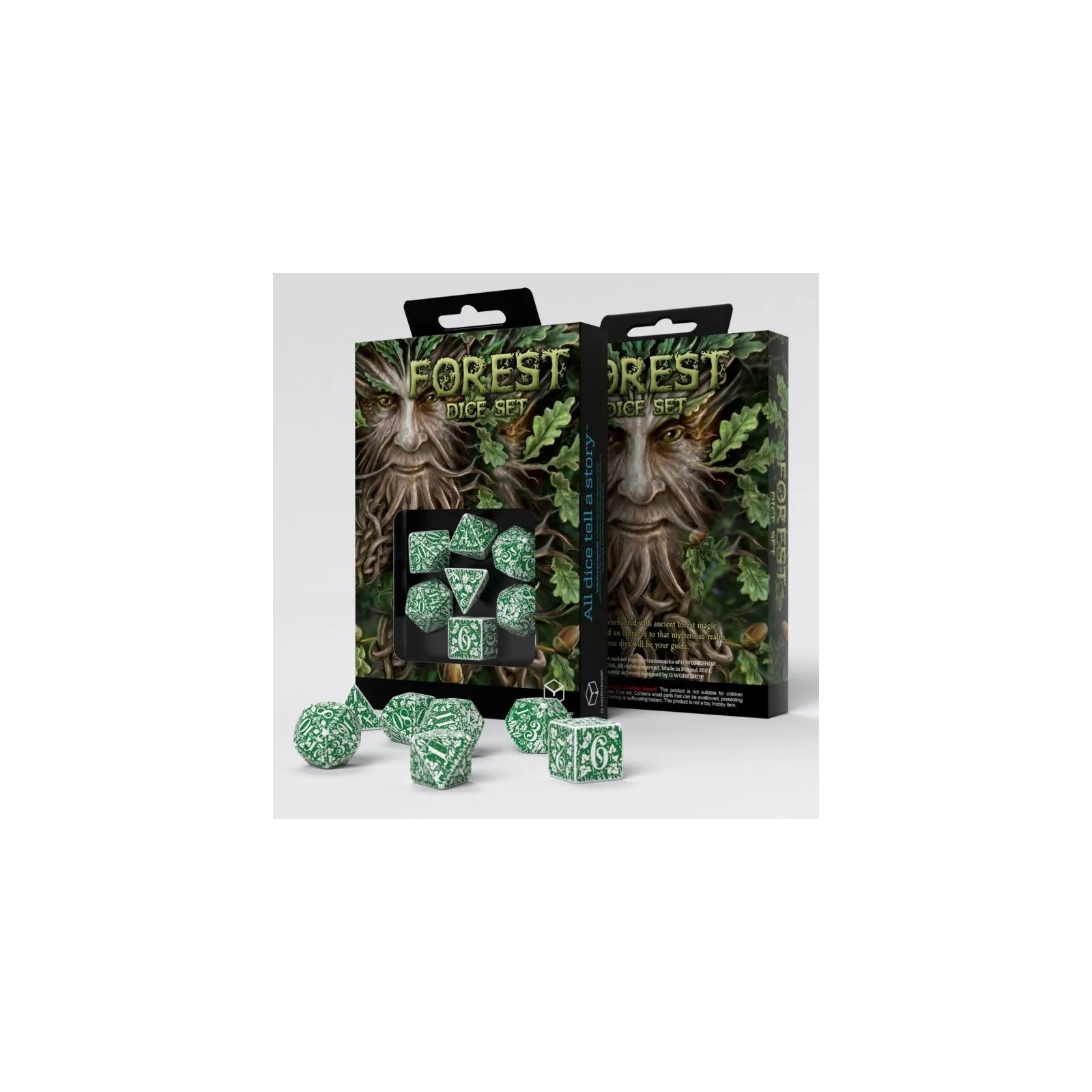 Forest Dice Set - Tundra [7 dices] - QWO-SFOR04 - Q Workshop - Dices, bags and other accessories - Le Nuage de Charlotte