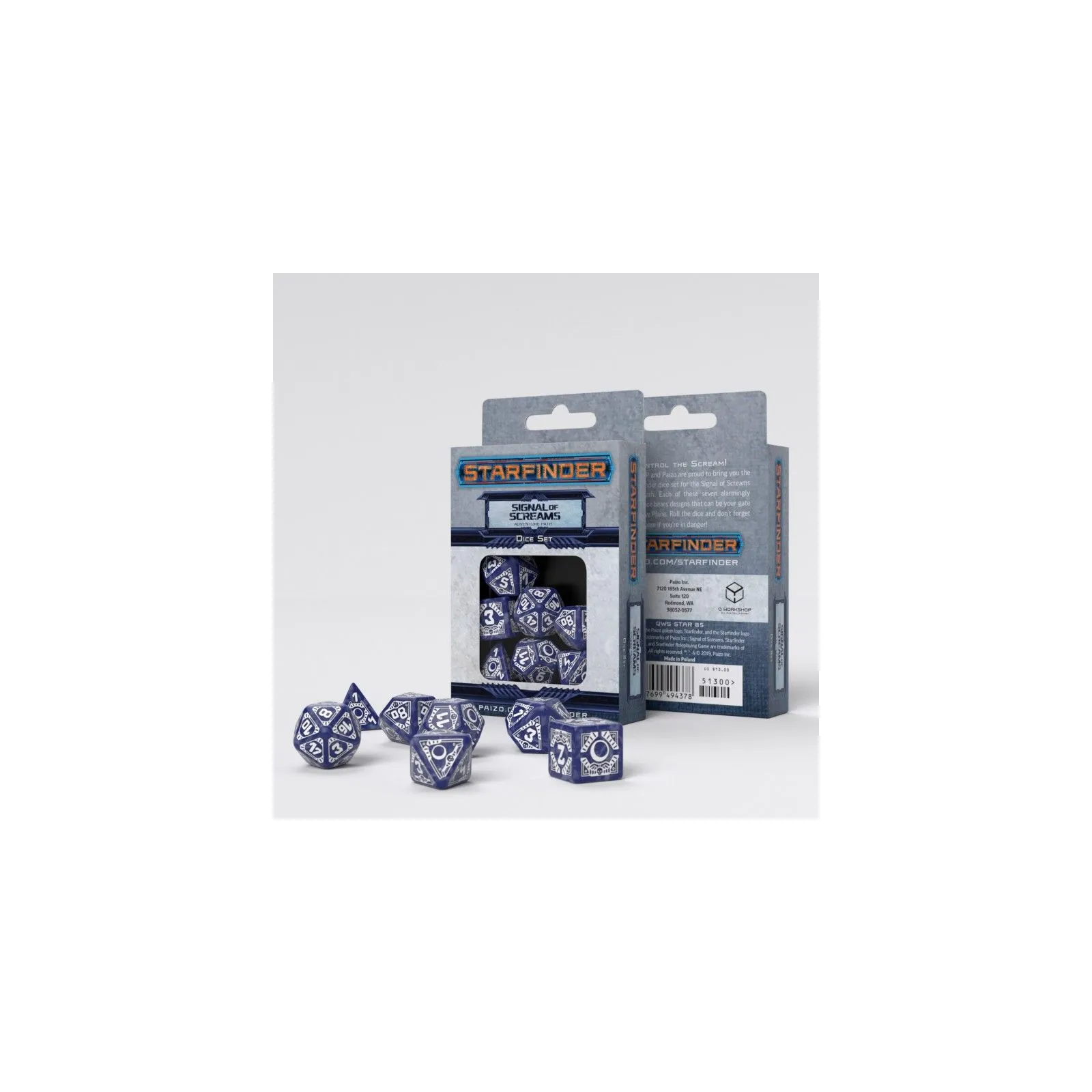 Starfinder Signal of Screams Dice Set [7 dices] - QWO-STAR03 - Q Workshop - Dices, bags and other accessories - Le Nuage de C...