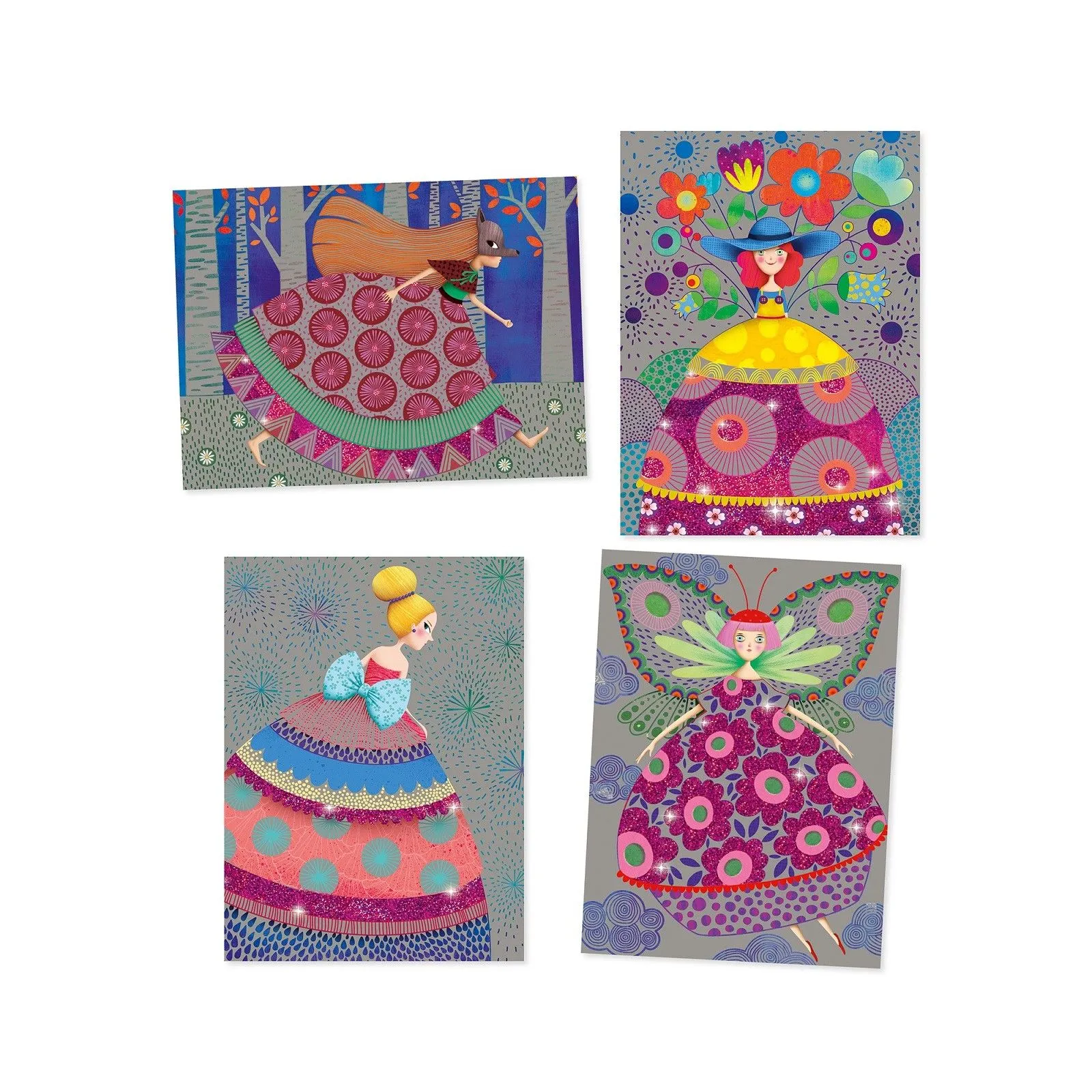 Cartes à gratter - Le bal des coquettes - DJE-DJ09725 - DJECO - Cartes à gratter - Le Nuage de Charlotte