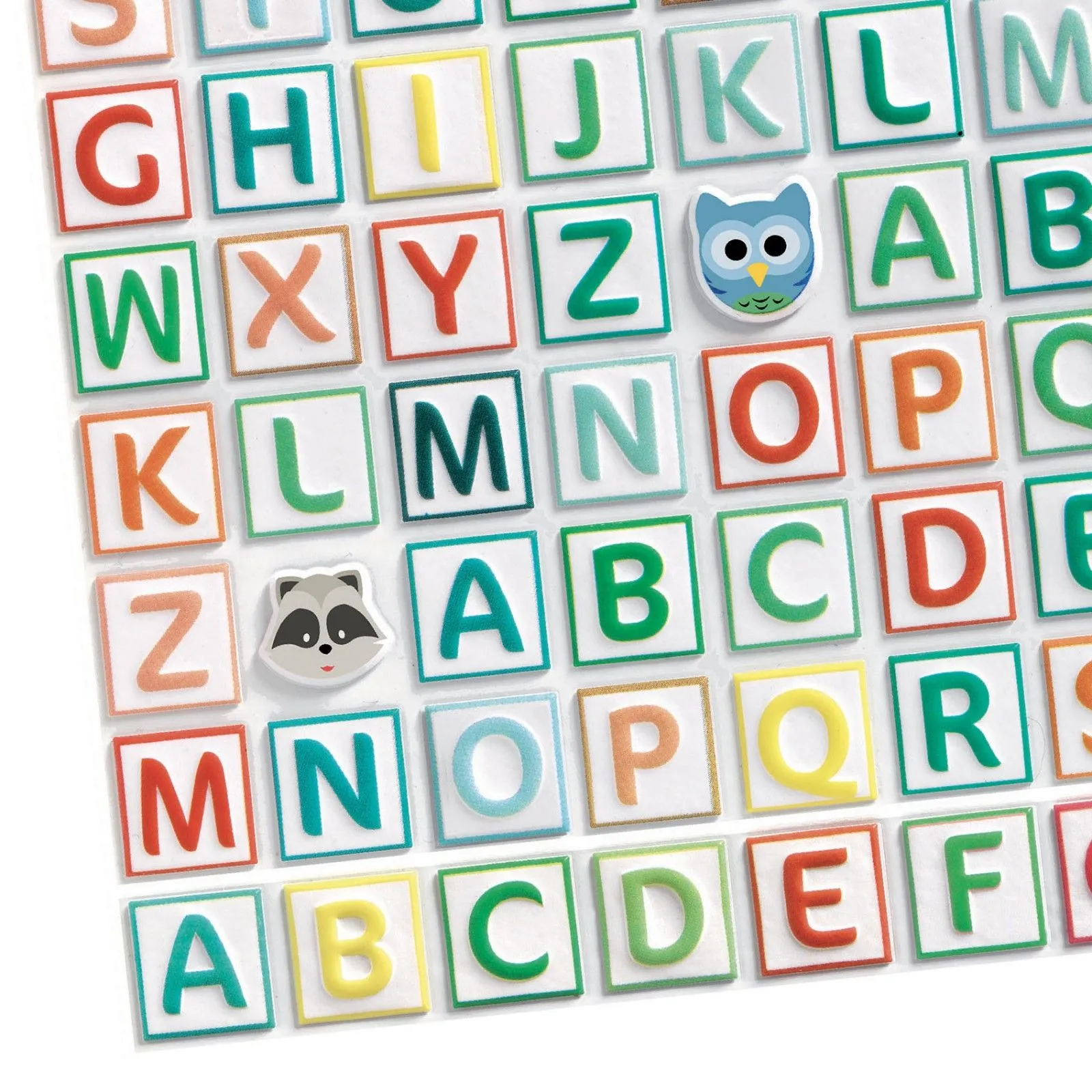 Gommettes en volume - Alphabet - DJE-DJ09078 - DJECO - Stickers et gommettes - Le Nuage de Charlotte