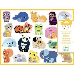 Big stickers for toddlers - Mums and babies - DJE-DJ09077 - DJECO - Stickers and gommettes - Le Nuage de Charlotte