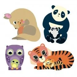 Big stickers for toddlers - Mums and babies - DJE-DJ09077 - DJECO - Stickers and gommettes - Le Nuage de Charlotte
